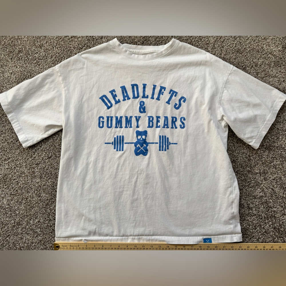 AXE AND SLEDGE MEN'S DEADLIFTS & AND GUMMY BEARS T SHIRT SIZE SMALL S